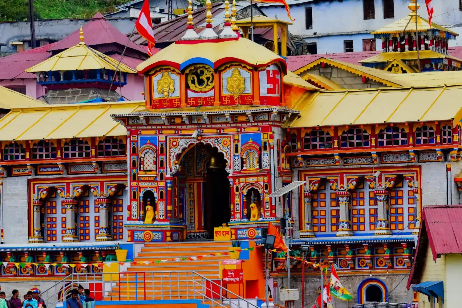 Badrinath - One of the four sacred Char Dhams set against the majestic Himalayas in Uttarakhand.